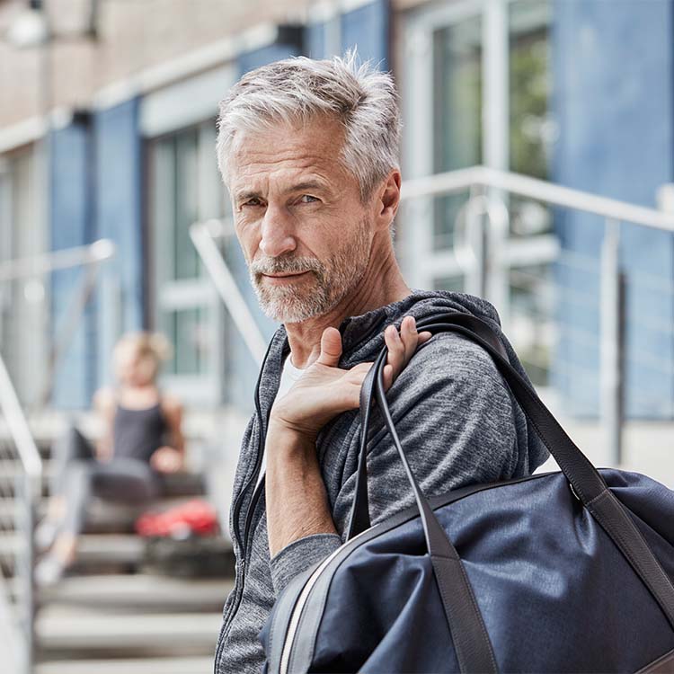 Male with Sports Bag
